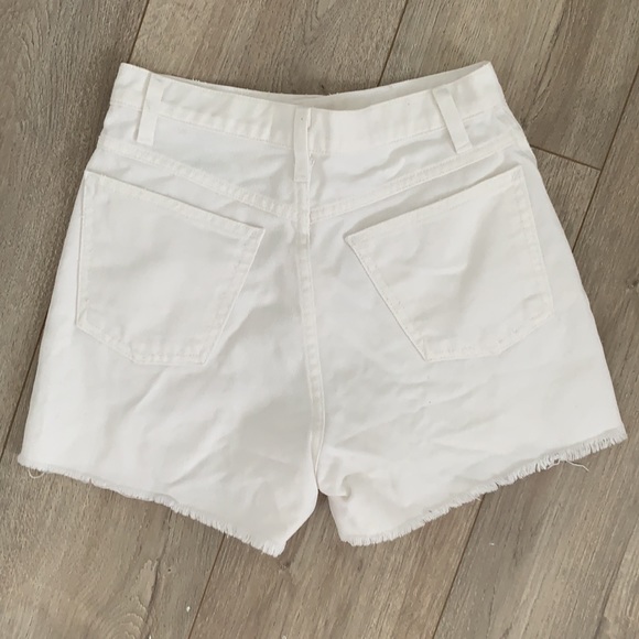 American Apparel White Denim Shorts - Picture 3 of 3